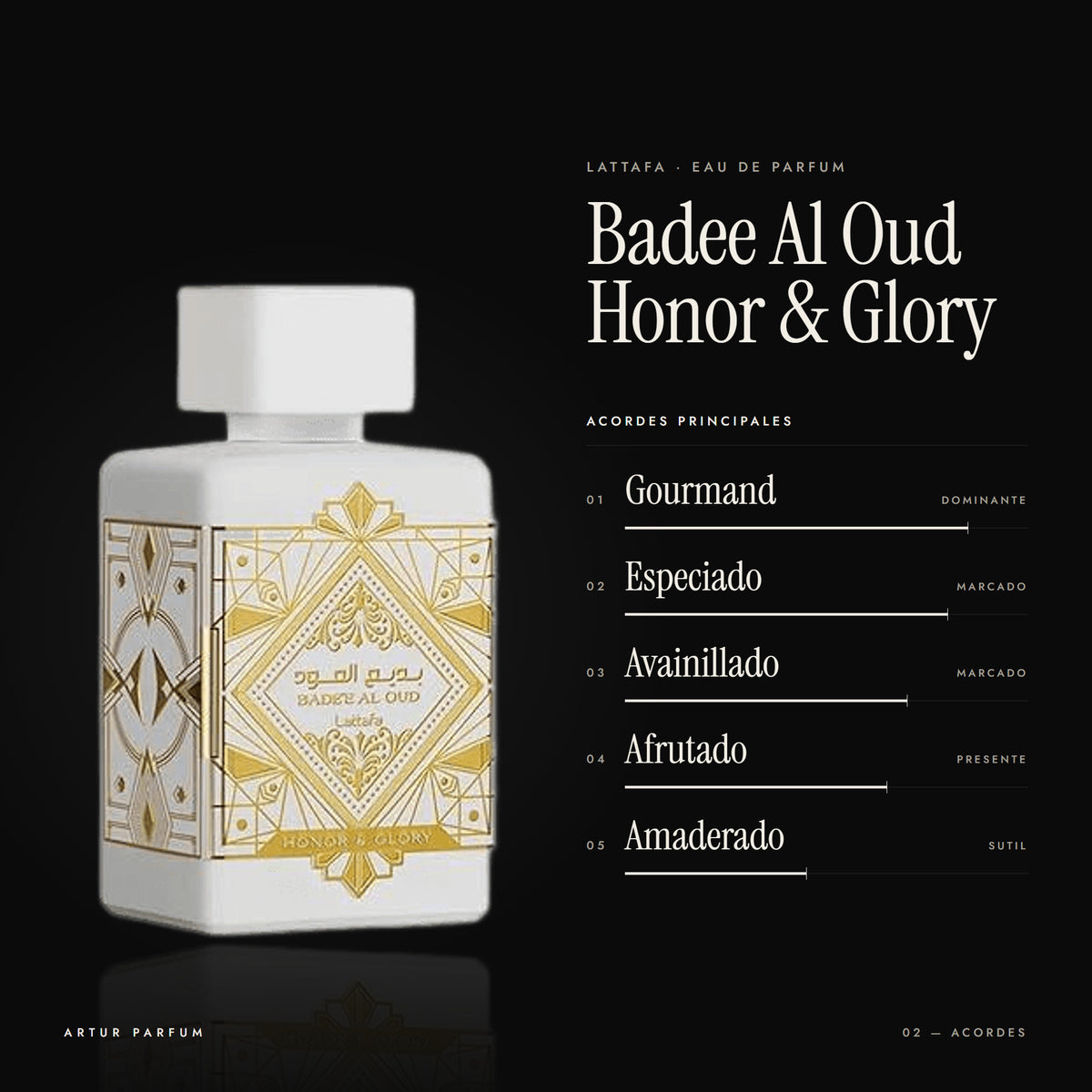 Badee Al Oud Honor & Glory — acordes principales