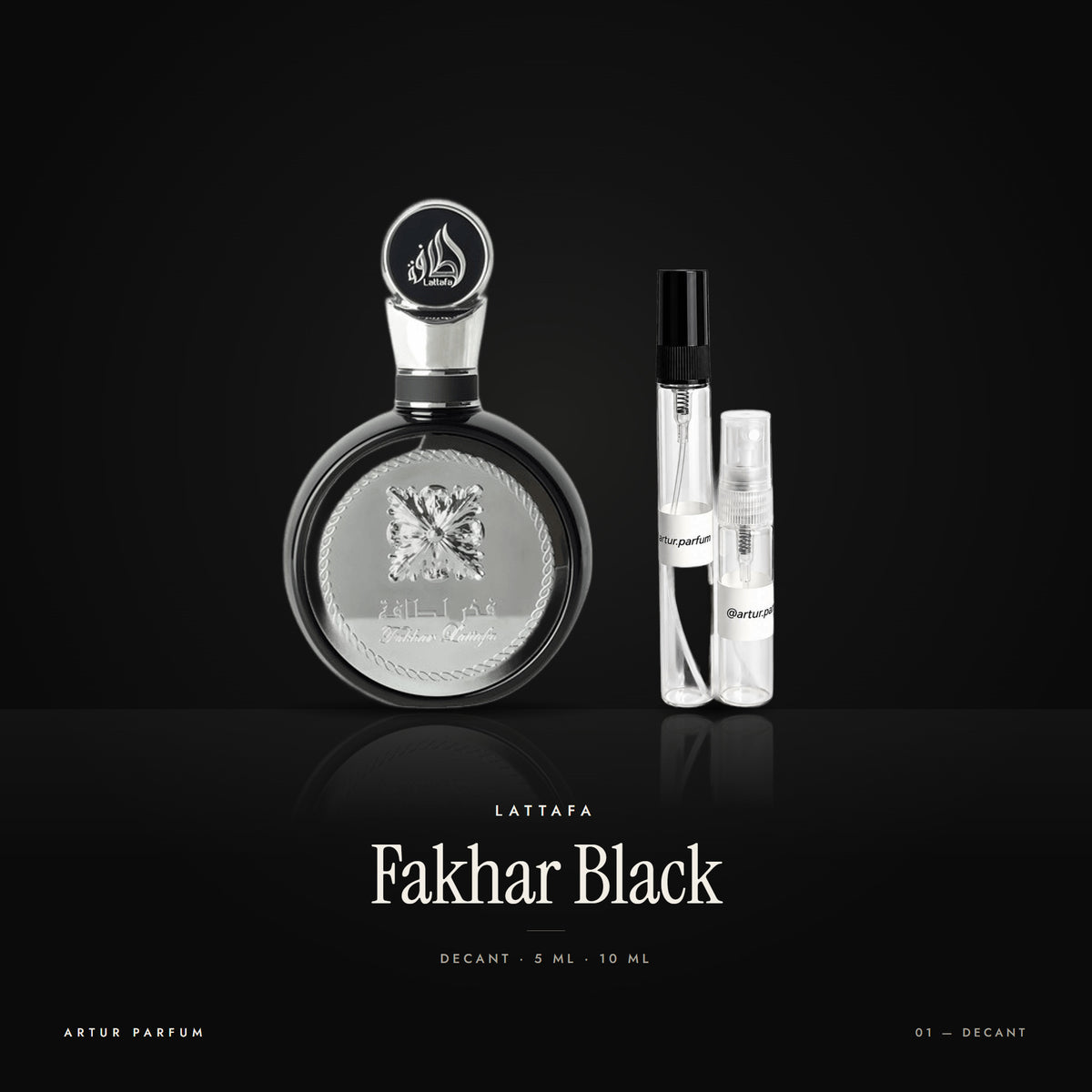 Fakhar Black — decant de 5 ml y 10 ml