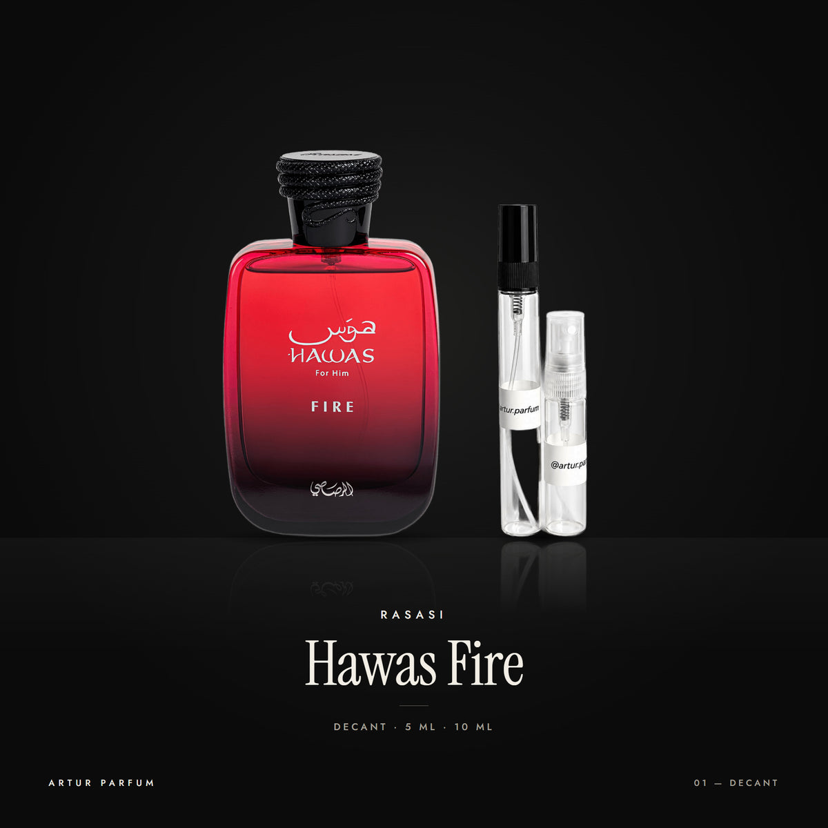 Hawas Fire — decant de 5 ml y 10 ml