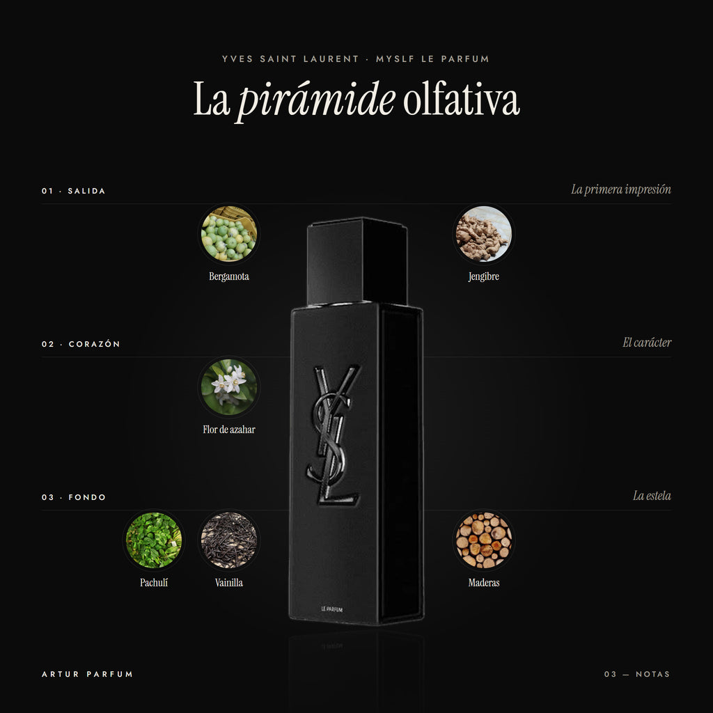 MYSLF Le Parfum — notas de salida, corazón y fondo